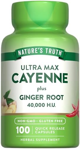 Nature's Truth Cayenne Pepper Capsules | 40,000 HU | 100 Count