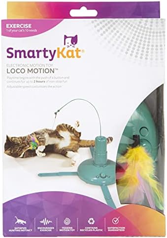 SmartyKat Electronic Motion/Moving Toys for Cats & Kittens, Battery Powered, Mimics Motion of Real Prey, Fun & Interactive Play - Multiple Styles