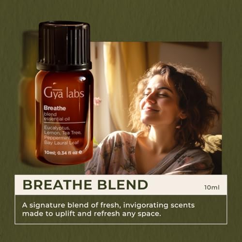Gya Labs Breathe Essential Oil Blend - 0.34 Fl Oz - for Diffuser, Hair