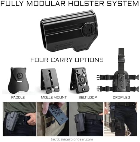 Tactical Scorpion Gear Modular Level II Retention Paddle Holster Fits: Sig Sauer P200, P225, P226