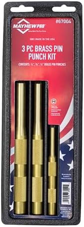 Mayhew Tools 67008 Brass Pin Punch, 12-Piece Set