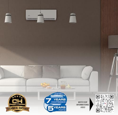 Cooper & Hunter 48,000 BTU 4-Zone Wall Mount Mini Split, 24 SEER2, 230V | 9K+12K+12K+24K BTU, Smart Kits, 25FT Install Kits, Heat Pump, Inverter, Pre-Charged, 4 Ton, Cooling & Heating, Ductless