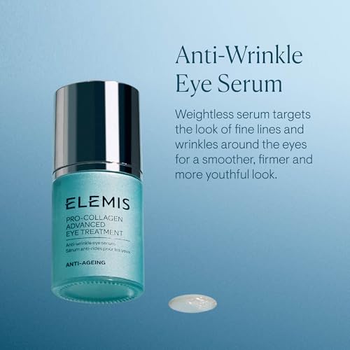 ELEMIS Pro-Collagen Advanced Eye Treatment, 15ml – Lightweight Daily Anti-Wrinkle Eye Serum, Firm, Smooth & Deeply Hydrate Delicate Skin