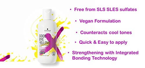 GOODBYE YELLOW Purple Shampoo Neutralizing Wash – 10.1 Fl Oz | Anti-Yellow Vegan Shampoo for Blonde & Gray Hair | pH Balanced | Professional Salon