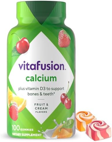 Calcium Gummies | 500 mg | 100 Adult Gummy Vitamins for Women and Men