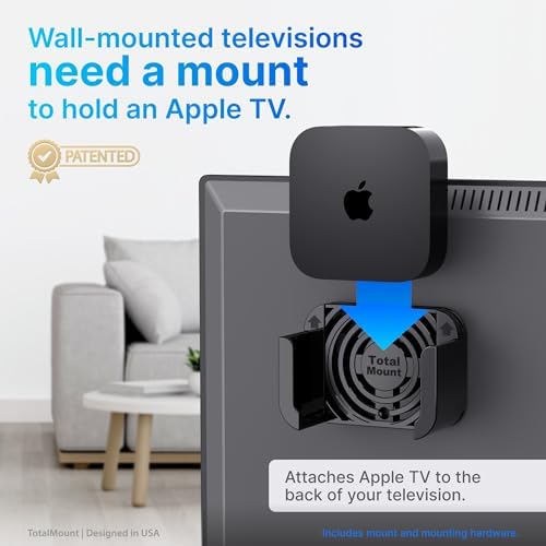 TotalMount for Apple TV – Fits All Models, Heat Management, Premium Quality | Designed in the USA