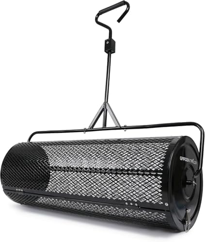 Compost and Peat Moss Spreader with Updated 2 in 1 ATV & T Shaped Handle, 16”WX44”L