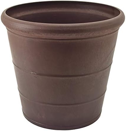 PSW Pot Collection NUR28C 10” Planter Pot for Indoor and Outdoor Plants and Gardens, 10-inch, Chocolate