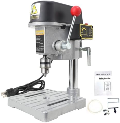 3-Speed Benchtop Drill Press, Electric Bench Wood Drilling Machine for DIY Creation