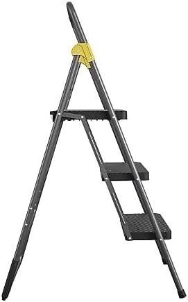 Cosco 11839GGO Commercial 3-Step Folding Stool, 300lb Cap, 20 1/2w x 32 5/8d x 52 1/8h, Gray