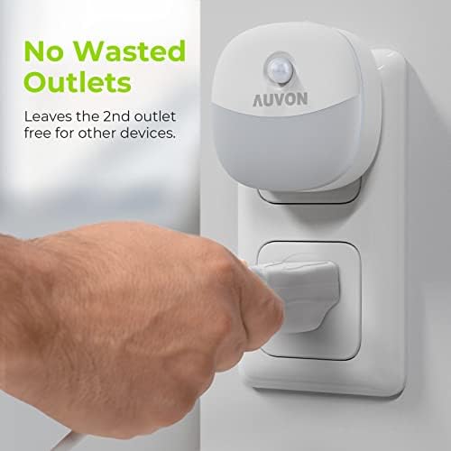 AUVON Plug-in Night Light, Motion Sensor and Dusk to Dawn Sensor
