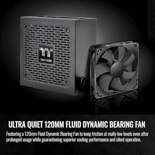 Thermaltake Smart 500W 80+ White Certified PSU, Continuous Power with 120mm Ultra Quiet Cooling Fan, ATX 12V V2.3/EPS 12V Active PFC Power Supply PS-SPD-0500NPCWUS-W