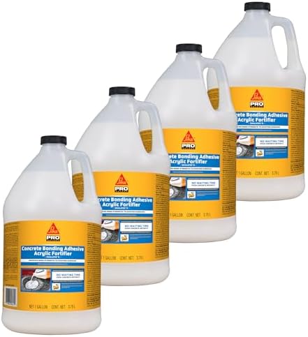 SIKA - SikaLatex R - Concrete Adhesive Glue, White - Admix for Portland-Cement Mortar/Concrete - Resistant to Freezing and thawing Damage - 1-Gallon (Pack of 1)
