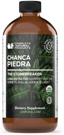 CNP | Chanca Piedra Organic Tincture 16oz - Stone Breaker, Kidney Support | Organic chanca piedra liquid extract for kidney cleanse support, stone breaker routines, alcohol free tincture made in USA