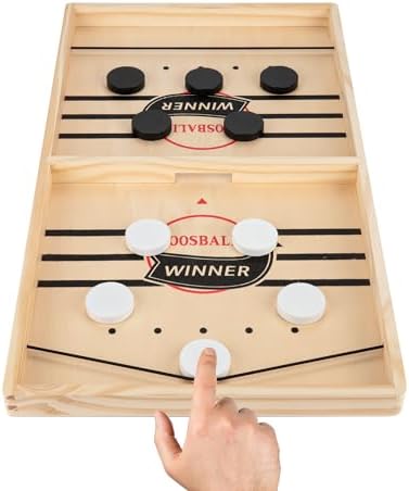 22'' Large Fast Sling Puck Game, Hockey Table Game for Family Night