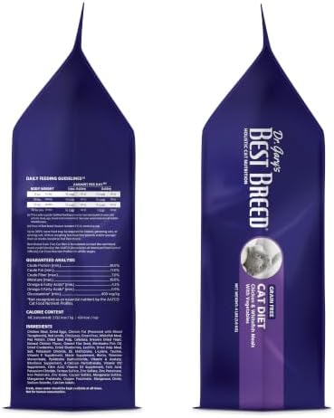 Best Breed Grain Free Cat Diet Made in USA [Natural Dry Cat Food for All Ages] - 4lbs.