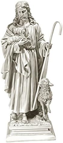 Design Toscano Anne with Young Mother Mary Holy Religious Garden Statue, 12 inches wide, 21 inches tall, Cast Stone Resin, Antique Stone Finish