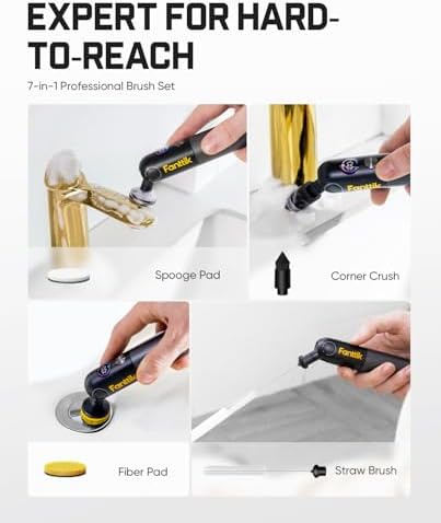 Fanttik Flip G10 Nano HomeCare Electric Spin Scrubber, Tile Grout Brush | 360° High-Torque Rotation, 2-Speed & 3-Angle