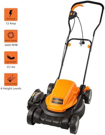 LawnMaster MEB1216K Electric Lawn Mower 16-Inch 12AMP