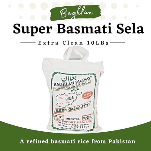 Baghlan Brand Super Basmati Sela Rice Extra Clean 10 Lbs رز بسماتي بغلان سوبر ممتاز
