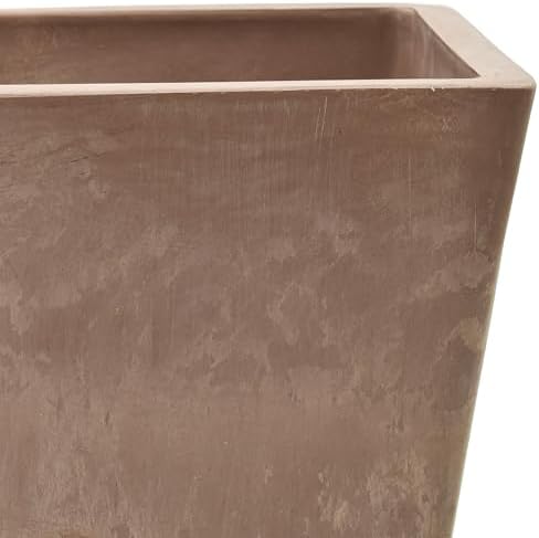 Arcadia Garden Products PSW U45CT Plastic/Stone/Wood Composite Simplicity Window Box, No Drainage Hole (Drillable), 17.5" x 7" x 6", Cement Color