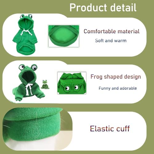 ANIAC Dog Hoodies Sweatshirt with Bunny Ears Spring Puppy Clothes for Small Dog Girl Boy Soft Doggy Sweater Cat Apparel Pet Clothing for Kitten