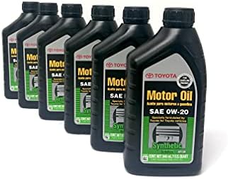 Toyota/ exxon mobil Case of 6 Quarts Full Synthetic TGMO SN 0W-20 Oil