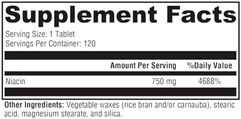 XYMOGEN NiaVasc - Sustained-Release 500 mg Niacin - Supports Healthy Blood Lipids & Normal Carotid Intima-Media Thickness - Vegetarian, Non-GMO & Gluten-Free - 120 Capsules