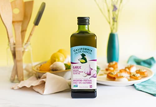 California Olive Ranch, Garlic Flavored Extra Virgin Olive Oil, 750mL (Pack of 1)