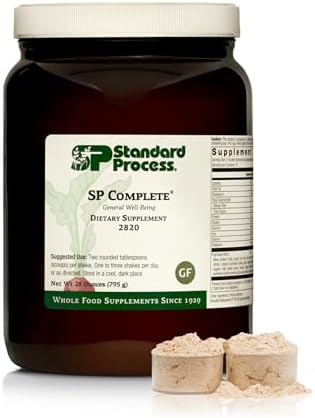 Standard Process SP Complete - Powder Supplement to Aid Muscle Growth & Repair - Immune Health Support with Brussels Sprouts & Calcium - Whole