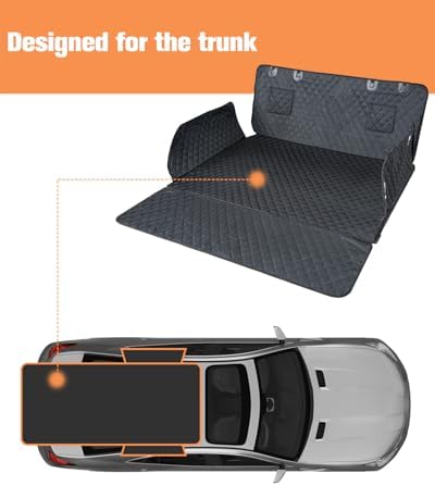 PETICON SUV Cargo Liner for Dogs, Trunk Cover with Bumper Flap Protector
