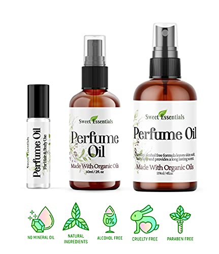 Sweet Essentials Shalimar For Women Type | Fragrance/Perfume Oil | 2oz Made with Organic Oils - Spray on Perfume Oil - Alcohol & Preservative Free