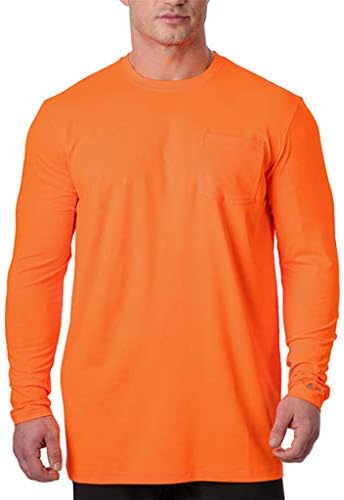 Arctic Cool Men’s Crew Neck Instant Cooling Pocket Workwear Moisture Wicking Performance UPF 50+ Long Sleeve Shirt