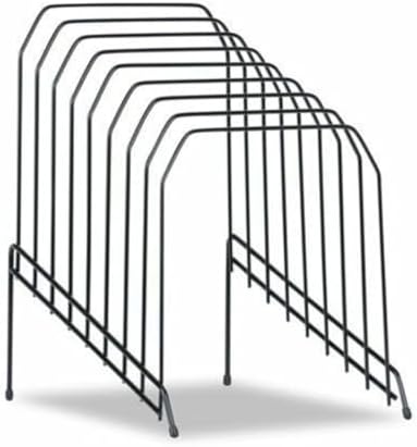 Universal UNV20070 8 in. x 10.5 in. x 12.5 in. 8 Sections Wire Tiered Letter to Legal File Sorter - Black