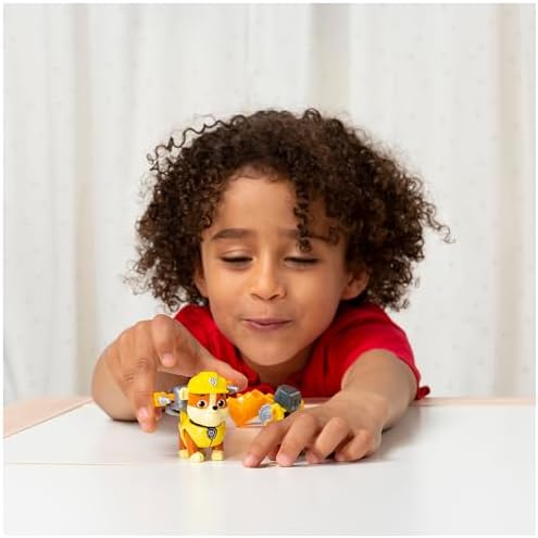 Paw Patrol, Action Pack Rubble Figure with 2 Clip-On Uniforms, for Kids Aged 3 and Up