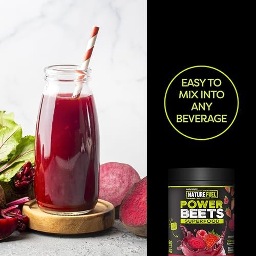 SlimFast Nature Fuel Power Beets Powder, Delicious Mixed Berry, 60 Servings | Concentrated Superfood Supplement, Non-GMO