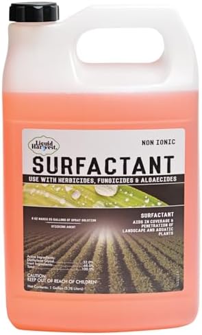 Liquid Harvest Concentrated Surfactant for Herbicides Non-Ionic Gallon (128oz), Increase Product Coverage, Increase Product Penetration
