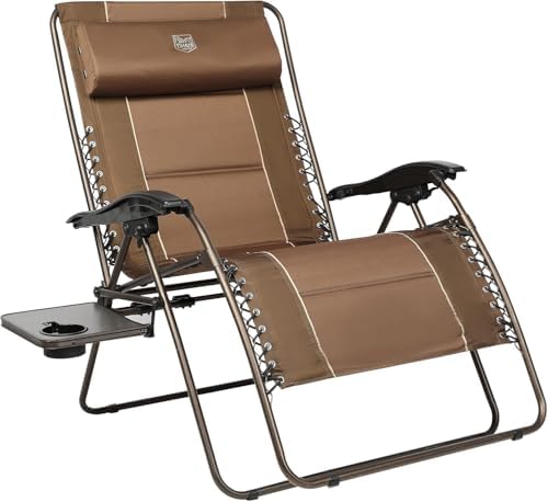 TIMBER RIDGE XXL Oversized Zero Gravity Chair, 33" Wide, 500 lb, Gray
