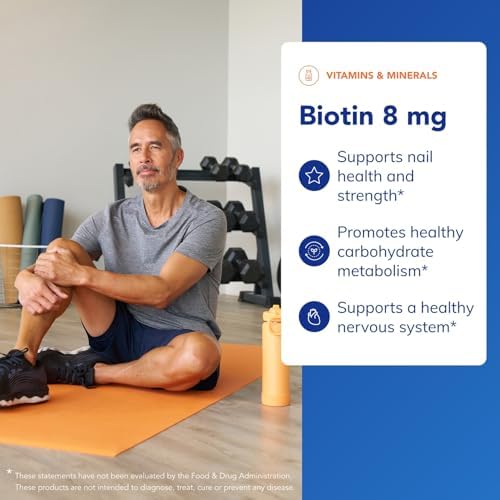 Pure Encapsulations Biotin 8 mg - B Vitamin Supplement to Aid Stress Relief, Hair, Skin & Nail Strengthening, Metabolism, Carbohydrate Support & Nervous System* - with Premium Biotin - 120 Capsules | B Vitamin Supplement for Stress Relief, Hair, Skin, an…