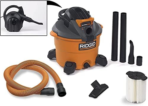 RIDGID Wet Dry Vacuums VAC1200 Heavy Duty Wet Dry Vacuum Cleaner and Blower Vac, 12-Gallon