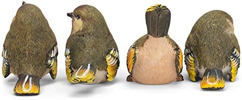 RAZ Imports Striped Wing Bird 2.5 x 2.25 inch Resin Decorative Tabletop Figurine Set of 4