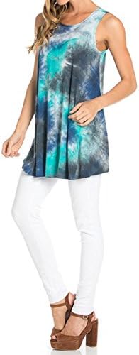Women's Rayon Span Tank Top Tunic-Solid