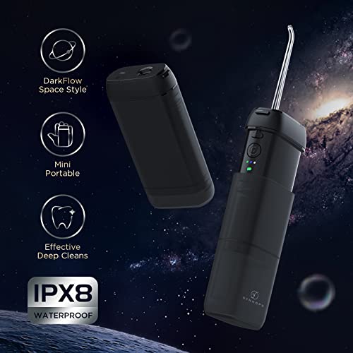 Water Flosser [ Mini Cordless Portable ] Oral Irrigator Water Teeth Cleaner Pick, Telescopic Water Tank, 3 Modes & IPX7 Waterproof