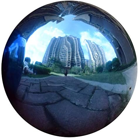 10 inches Gazing Ball, Blue Stainless Steel Garden Sphere, Seamless Polished Reflective Smooth Mirror Garden Globe