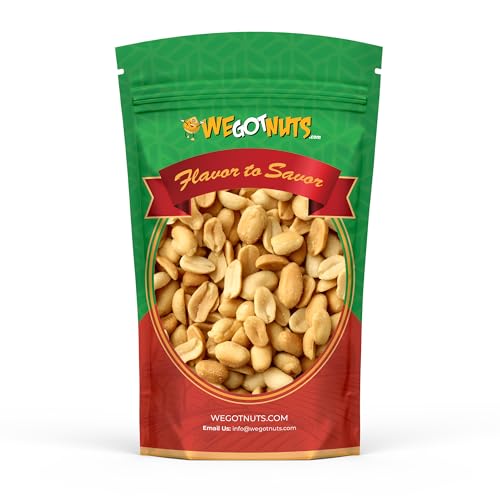Peanuts Dry Roasted Unsalted, Blanched, 5 Pound Bulk Bag - We Got Nuts,