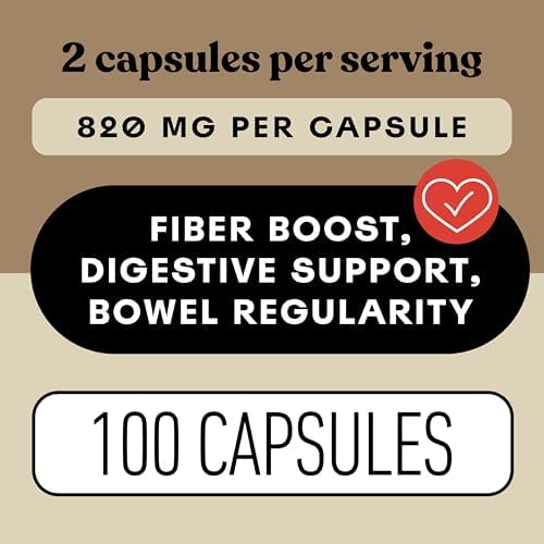 CNP | Organic Psyllium Husk Capsules 660mg - Fiber Caps, Colon Cleanse Aid