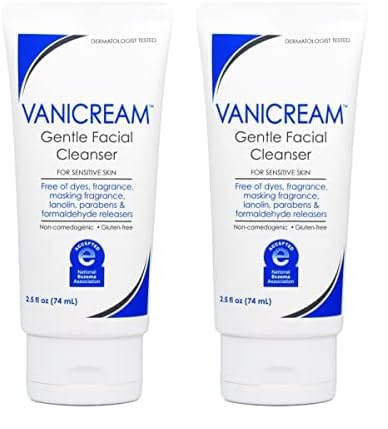 Vanicream Gentle Facial Cleaner with Pump Dispenser, 8 Fl Oz, Formulated without Common Irritants for Sensitive Skin, Removes Makeup, Dirt & Excess Oils, Non-Comedogenic, pH-Balanced Face Wash