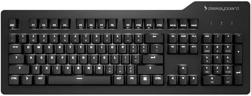 Das Keyboard 4 Professional Wired Mechanical Keyboard, Cherry MX Brown Mechanical Switches, 2-Port USB 3.0 Hub, Volume Knob, Aluminum Top (104 Keys, Black)