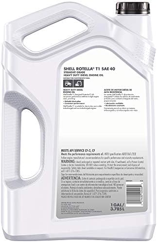 Rotella T1 40 CF/CF-2 Motor Diesel Oil, 5 Gallon - Pack of 1
