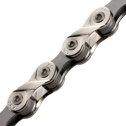 KMC X8 8-Speed X-Series High-Performance Bicycle Chain, Nickel Plate/Grey | Compatible with Shimano, SRAM, and Campagnolo 8-speed systems for MTB, road, gravel, and cyclocross riding